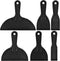 6 Pieces Plastic Putty Knife Set 1.5"/ 2" / 3" / 4"/ 6"/ 8" Flexible Scraper Tool Plastic Spatula Paint Scrapers, for Spackling, Patching, and Pai...