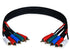 Monoprice 1.5ft 22AWG 5-RCA Component Video/Audio Coaxial Cable (RG-59/U) - Black...