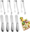 Butter Spreader Knife Set 8 PCS Stainless Steel Cheese Butter Spreader Knives and Mini Serving Tongs for Cheese Cold Butter Jam Appetizers Pastry ...