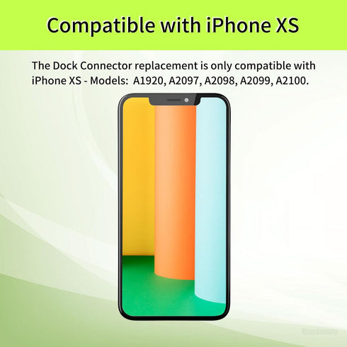 Dock Connector Charging Port Replacement for iPhone Xs Repair Headphone Jack Flex Cable Fix USB Charge Microphone Antenna Assembly for iPhoneXS...