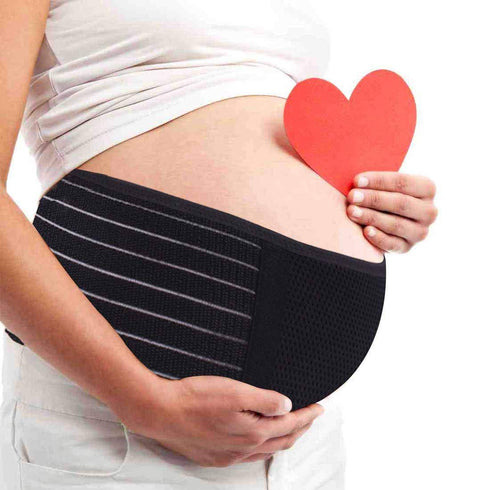 Belly Band for Pregnancy Maternity Belt Pregnancy Support Belt Bump Band Abdominal Brace Belt - Relieve Lower Back, Pelvic and Hip Pain (Black/One...