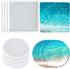 8 Pack Coaster Molds for Resin Casting,4 Pack Square Coaster molds and 4 Pack Round Epoxy Resin Molds Silicone,Great for Making Coasters, DIY Resi...