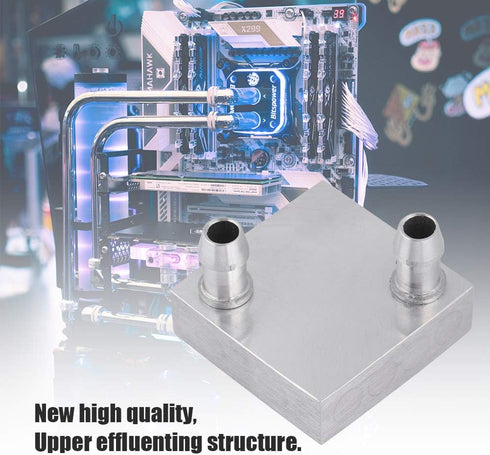 Wendry Computer Water Cooling Head, 40x40mm Water Cooling Aluminum Block for CPU Radiator Liquid Water Heatsink Cooler Internal Fin Thickness Only...