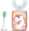 Kids Toothbrush Electric, U Shaped Ultrasonic Automatic Toothbrush with 2 Brush Heads, Six Cleaning Modes, Cartoon Modeling Design for Kids, Speci...