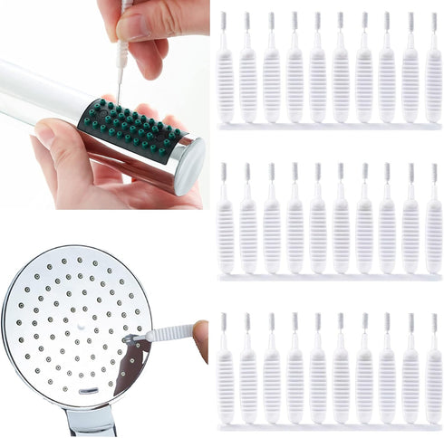 30pcs Shower Nozzle Cleaning Brush Anti-Clogging for Shower Head Cleaning Brush for Pore Gap Clean with Nylon Bristle Non-Slip Handle by Alnorte...