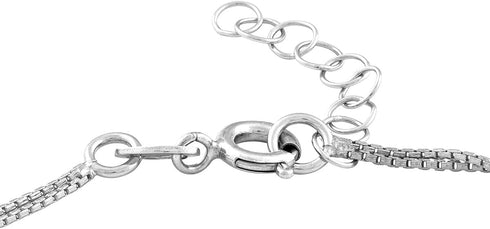 Beaux Bijoux Sterling Silver 9" + 1" Extension Multiple Leaf Double Strand Anklet...