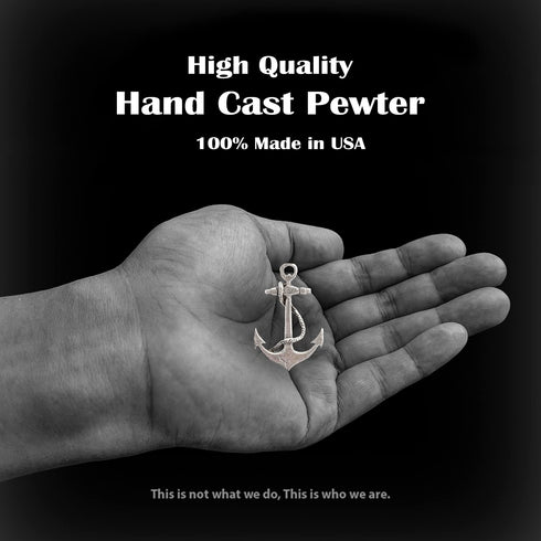 Antique Pewter Anchor Pin A1026...