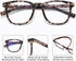 EYECEDAR 4-Pack Reading Glasses for Women Square Style Blue Light Readers for Women Metal Spring Hinges Adjustable Flexible Temples Eye Glasses 2....