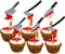 60Pcs Halloween Cupcake Toppers,Glitter Horror Blood Knife Cupcake Picks Killer Cake Decorations for Halloween Party Supplies,Blood Knife Style...