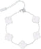 Trendy Link Bracelets for Women 18K Gold Plated Clover Adjustable Lucky Bracelet Mother's Day Gift...