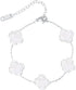 Trendy Link Bracelets for Women 18K Gold Plated Clover Adjustable Lucky Bracelet Mother's Day Gift...