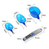 Yoidesu Digital Kitchen Scale, Electronic Gram Measuring Spoon, 500g/0.1g Blue Cute Digital Weight Scale Spoon with 3 Measuring Spoons for Portion...