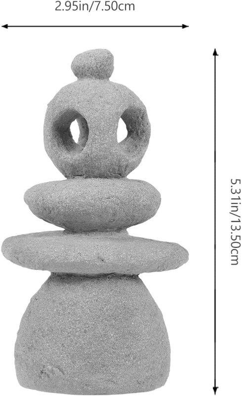 GANAZONO Zen Stones Handmade Rocks Statues Bonsai River Stone Rock Sculpture Stacked Stone Figure for Office Relaxing Yoga Meditation Fish Tank Fa...