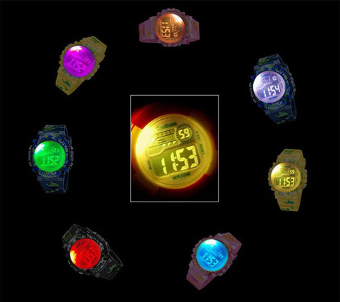 FANMIS Fashion Sport Waterproof LED Digital Multifunction Rubber Electronic Watch...