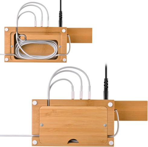 Charging Station for Apple Watches, iPhones, Air Pod Apple Watch Charger Stand Air Pods Charging Dock Bamboo Wood Charging Station with 3 USB Powe...
