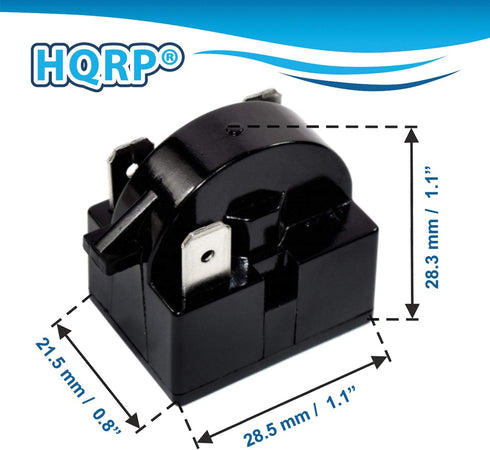 HQRP QP2-4R7 4.7 Ohm 3-Pin PTC Starter/Start Relay compatible with EdgeStar VBR Series Compressor Relay Replacement fits VBR240 VBR440 VBR640