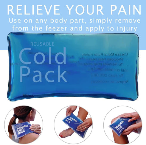 Theramed Reusable Soft Gel Cold Pack for Injuries - Gel Ice Pack for Pain Relief and Swelling Reduction - Long Lasting and Easy to Use Ice Pack fo...