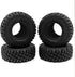 4Pcs 1.0 Tires Mud Terrain Soft Rubber Tires 58mm for 1/18 Tra-xxa Trx4m 1/24 Axial SCX24 RC Crawler Car,D...