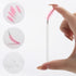 100 Pcs Disposable Mascara Wands, Crystal Eyebrow Spoolies Brush for Eyelash Extensions, Makeup Applicators Kits Eyelash Brush with Container (Pin...