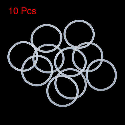 X AUTOHAUX Silicone O-Rings, 38mm OD 33.2mm ID 2.4mm Width VMQ Seal Gasket for Compressor Valves Pipe Repair, White, Pack of 10...