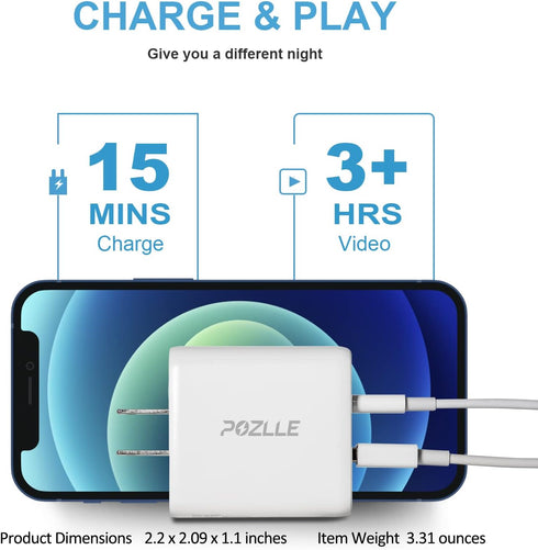 USB C Wall Charger 43W PD 3.0 Dual Port USB Safety Certified Compatible with Samsung Galaxy S20/S10 S10e S10+ S9 S8, Note 10 9 8 etc......
