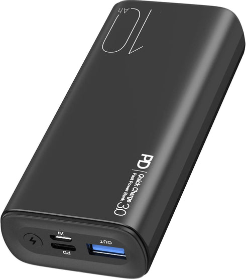 TOZO PB3 Portable Charger 10000mAh One of The Lightest and Slimmest Fast Power Bank 18W PD High-Speed Charging Battery Pack with USB-C Input/Outpu...