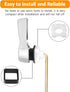 Toilet Handle Replacement Kit, Universal Toilet Flush Handle, Zinc Alloy Toilet Tank Trip Lever with H2 Brass Arm Front-Mount, Repair Kit Compatib...