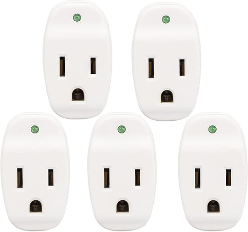 KMC Surge Tap Mini 5-Pack, 1-Outlet Grounded Surge Protector Adapter, 640 Joules, Power Plug Adapter...