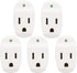 KMC Surge Tap Mini 5-Pack, 1-Outlet Grounded Surge Protector Adapter, 640 Joules, Power Plug Adapter...