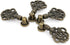 4 PCs Vintage Pendant Pull Handles - Antique Brass Drop Pulls for Cabinet Dresser Wardrobe - Height 2-13/64" (56 mm), Pendant Width 1-17/64" (3.2 ...