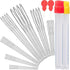 28/35/60 PCS Large-Eye Blunt Needles, Stainless Steel Yarn Knitting Needles, Sewing Needles for Hand Sewing, Crafting Knitting Weaving Stringing N...