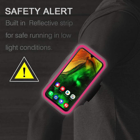 Galaxy A56 A55 A54 Armband, JEMACHE Water Resistant Gym Running Workouts Arm Band for Samsung Galaxy A52 A53 A54 A55 A56 with Key Holder (Rosy)...