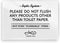 Reilly Originals 3.5x5 Inch Septic System Bathroom Sign, Do Not Flush Rules ~ Ready to Stick ~ Premium Finish, Durable (1)...