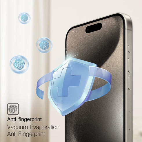 PERFECTSIGHT 2 Pack Diamond Hardness for iPhone 15 Pro Screen Protector 6.1 Inch, HD Clear 8X Shockproof Premium Tempered Glass Screen Protector f...