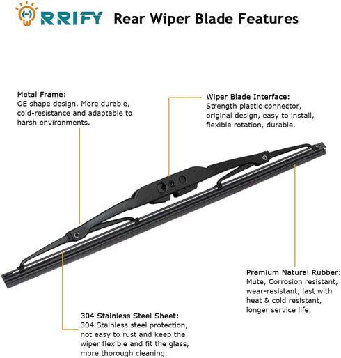 Rear Windshield Wiper Arm Blade Set for Jeep Grand Cherokee 1999-2004 SUV Rear Windshield Window Wiper Kits Assembly Replaces OE# 5102882AA...