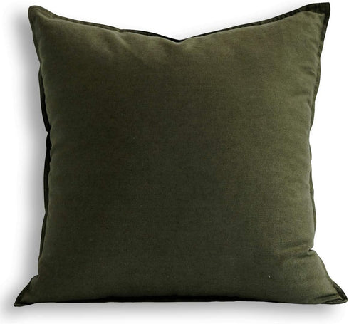 Jeanerlor Solid Cotton Linen Decoration Toss Throw Pillow Sham Cushion Case Special Pillow Cover Delicate Decorative Pillowcase for Bed/Chair/Couc...