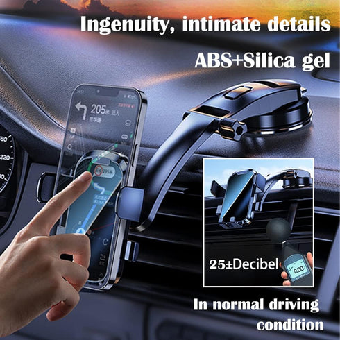 Dashboard Phone Holder,Powerful Vacuum Suction+Flexible Arm 360 Adjustable Car Phone Holder Mount Clip,Most Stable Phone Holder for Car Compatible...