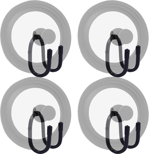 Set of 4 Pan Pot Lid Holders, Self Adhesive Cabinet Door/Wall Mount Storage Organizer, Suitable for Lids Up to 11 Inches, lid of the pot is within...