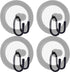 Set of 4 Pan Pot Lid Holders, Self Adhesive Cabinet Door/Wall Mount Storage Organizer, Suitable for Lids Up to 11 Inches, lid of the pot is within...