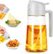 Oil Spray Bottle, 2 in 1 Oil Spray and Oil Container, 470ml/ 16oz Olive Oil Spray Bottle,Cooking Oil Spray Glass for Used for Air Fryer, Baking, G...