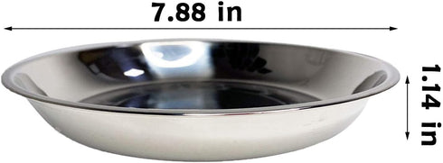 kathson Stainless Steel Whisker Relief Cat Bowl, 4 pcs Shallow and Wide Bowls, Pet Cat & Dog Feeding Large Dishes Fits with Elevated Stands Pet Bo...