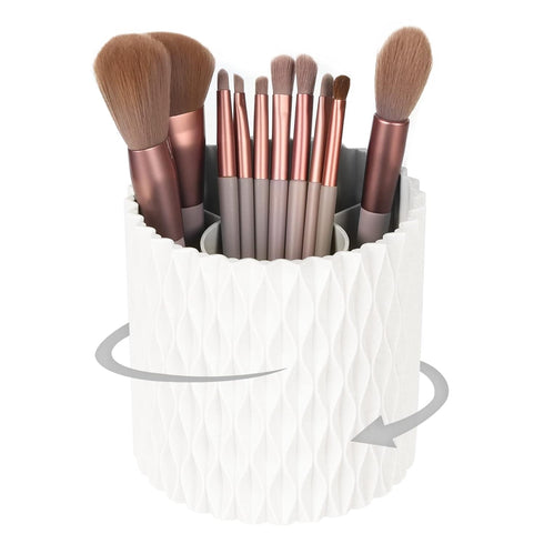 Makeup Brush Holder Organizer -360° Rotating Multi-Functional Pen Holder for Desk,Multi-Purpose Desktop Stationary Organizer,Storage Cup for Lipst...