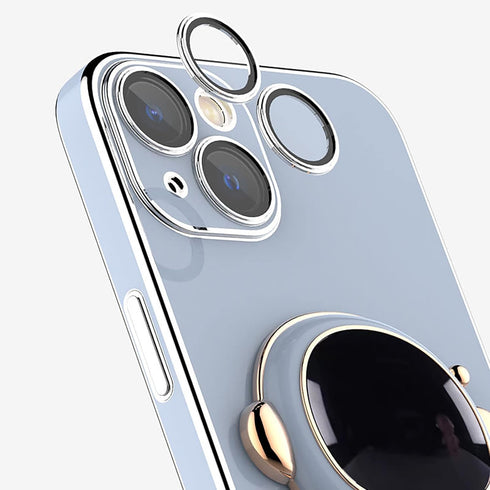 COOWEEK 6D Plating Astronaut Hidden Stand Case Cover for iPhone 13,Cute Phone Case with Camera Lens Protector Cover,Purple,6.1 Inch......