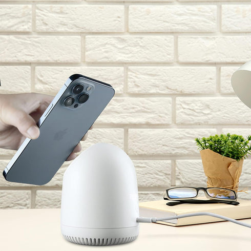 RapidX Capo Magnetic Wireless Charger, Portable Bluetooth Speaker & MagSafe Stand for iPhone 15 14 13 12 / Mini, Plus, Pro & Pro Max (White)...