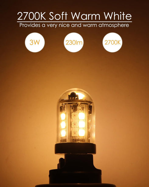 3156 Color Changing LED Bulbs, RGB S8 Wedge Base LED Light Bulb 12V 24V, Warm White+15 Multicolor for Landscape Lighting (3 Bulbs and one Remote)...