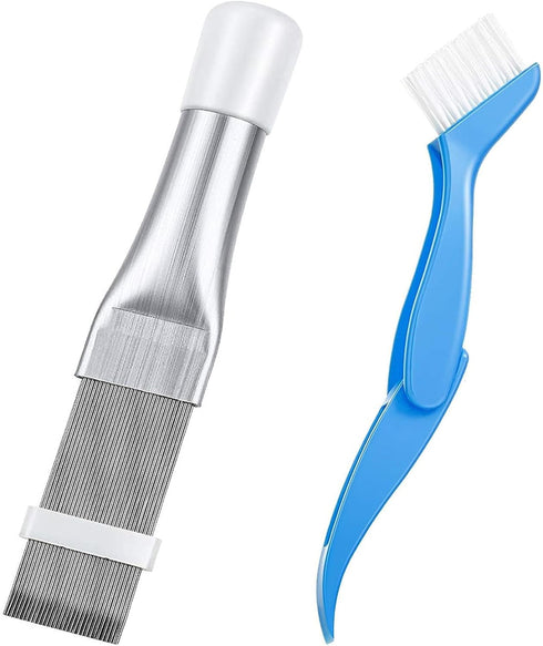 Air Conditioner Condenser Fin Comb Cleaner kit 2Pcs, Air Conditioner Fin Cleaner Brush Kit, Kitchen Appliances Coil Whisk Clean Brush Stainless St...