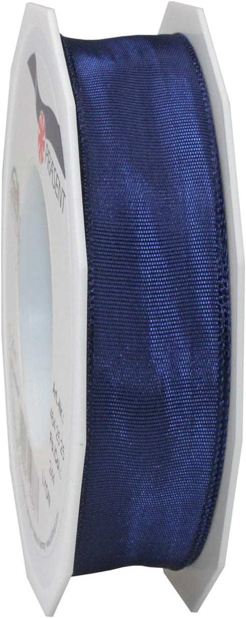 Morex Ribbon French Wired Lyon Ribbon, 1-Inch by 27-Yard Spool, Navy Blue (46425/25-244)...