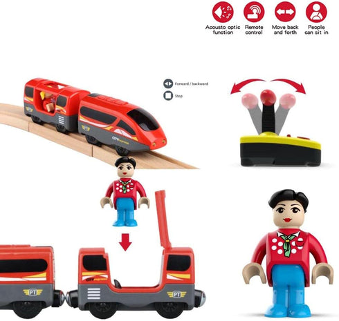 Train Track Accessories Remote Control Train, Battery Operated Locomotive Train Toy for Toddlers Train Set, Powerful Engine Train Vehicle Fits All...