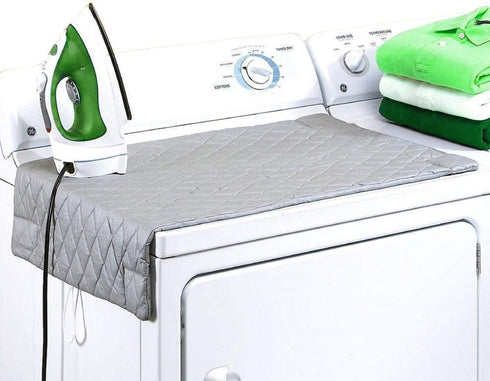 Ironing Blanket, Magnetic Mat Laundry Pad, 33"x 18", Gray, Washer Dryer Heat Resistant Pad, Iron Board Alternative Cover...