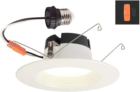 Westinghouse 5141100 11 Watt (80 Watt Equivalent) 5-6 Inch Recessed LED Downlight with Color Temperature Selection, Dimmable, ENERGY STAR, Medium ...